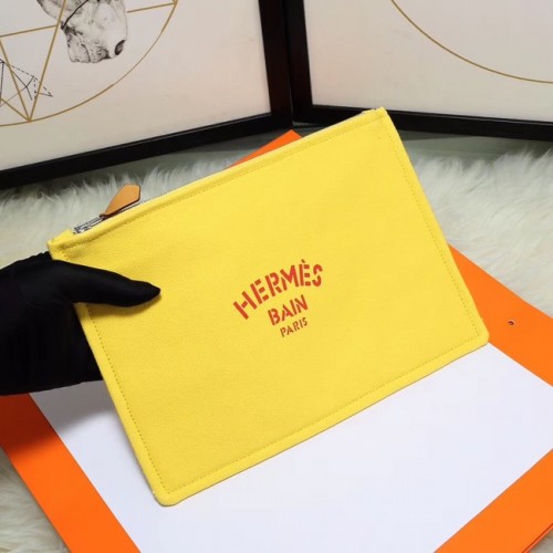 Neceser Hermes H3700 Amarillo Limón