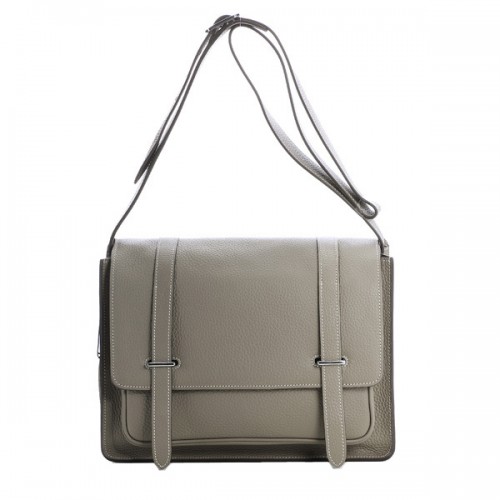 Hermes Etriviere Messenger Bag cuero granulado H1069 gris