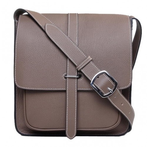 Hermes Etriviere Bolso de hombro Piel de becerro H2551 Gris