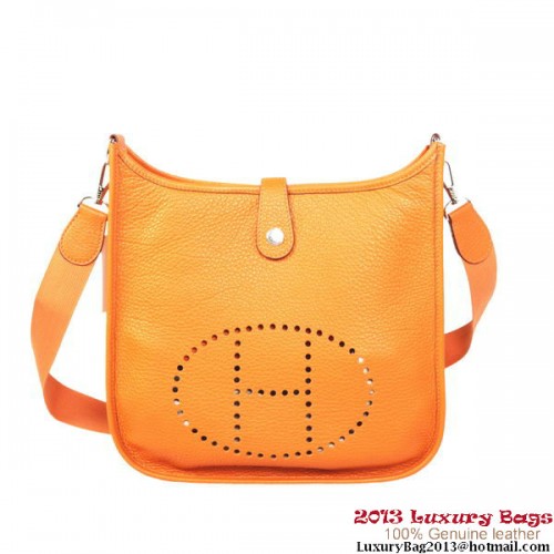 Hermes Evelyn Bolso Original Piel De Becerro H1608 Naranja