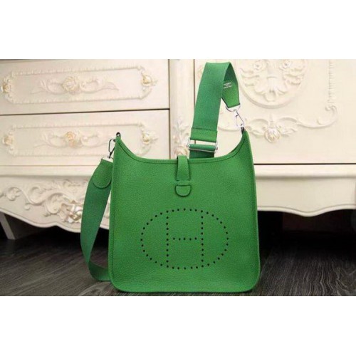 Hermes Evelyne 28cm Messenger Bag Cuero Original H1188 Verde