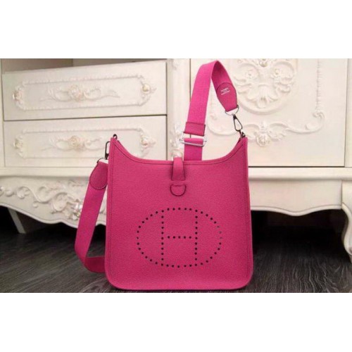 Hermes Evelyne 28cm Messenger Bag Cuero Original H1188 Rosa