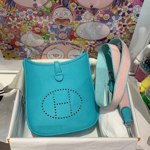 Hermes Evelyne original togo cuero mini bolso de hombro H15698 lago verde