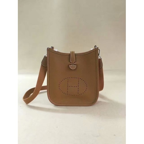 Hermes Evelyne original togo cuero mini bolso de hombro H15698 marrón