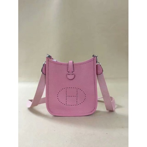 Hermes Evelyne original togo cuero mini bolso de hombro H15698 rosa