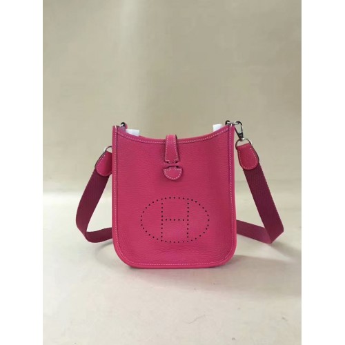 Hermes Evelyne original togo cuero mini bolso de hombro H15698 rosa