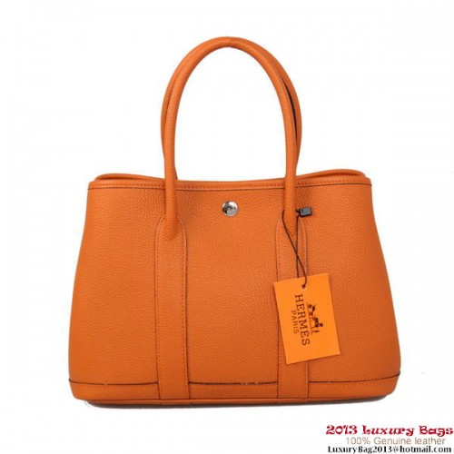 Hermes Garden Party 30CM Bolsa de piel de becerro A1288 Naranja