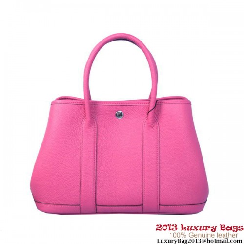 Hermes Garden Party 30CM Bolsa de piel de becerro A1288 Rose