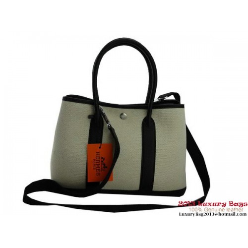 Hermes Garden Party 30CM Bolsa Tela Negro