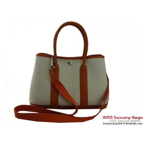 Hermes Garden Party 30CM Bolsa Tela Naranja