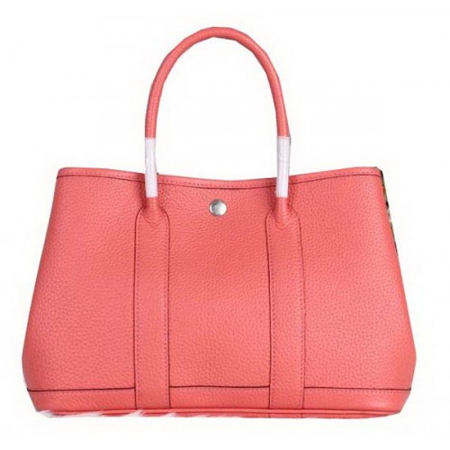 Hermes Garden Party 30cm bolso de mano de cuero granulado rosa