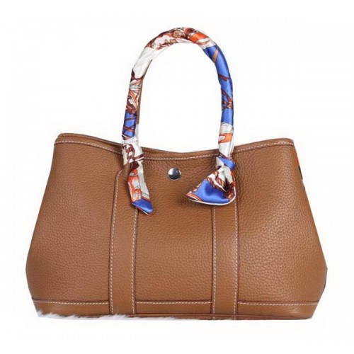 Hermes Garden Party 30cm Tote Bag Trigo de cuero granulado
