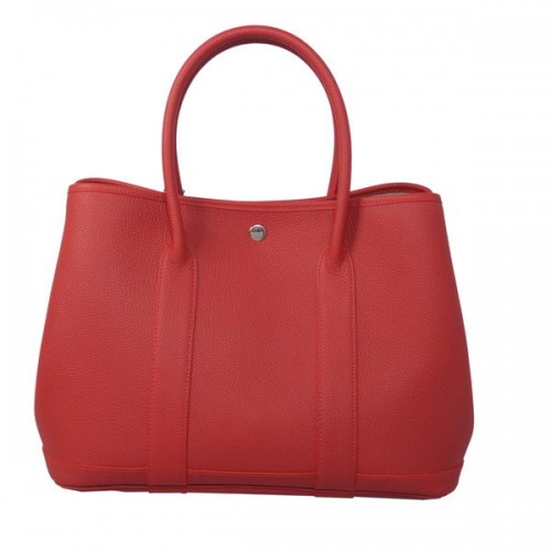 Hermes Garden Party 36CM Bolsa de piel de becerro rojo
