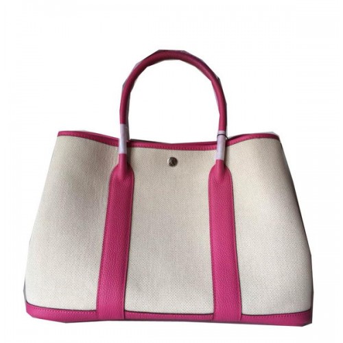 Hermes Garden Party 36CM Bolso Canvas Leather H11M Rosy