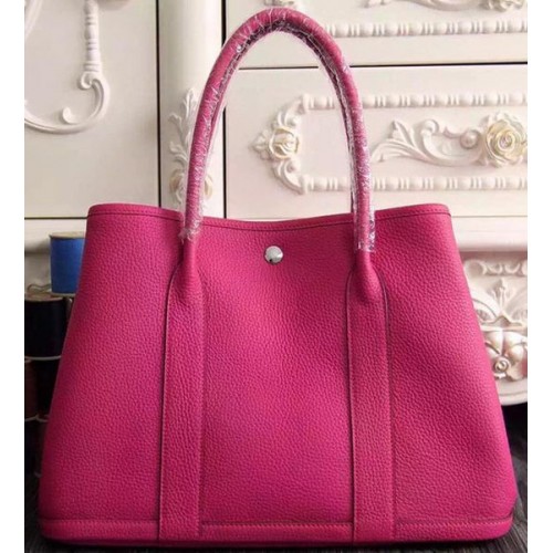 Hermes Garden Party 36cm 30cm Tote Bag Cuero Original Rosa