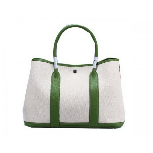 Hermes Garden Party 36cm Tote Bag Lona Verde