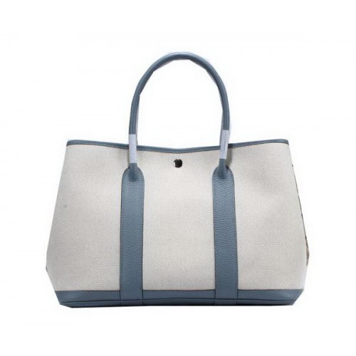 Hermes Garden Party 36cm Tote Bag Lona SkyBlue