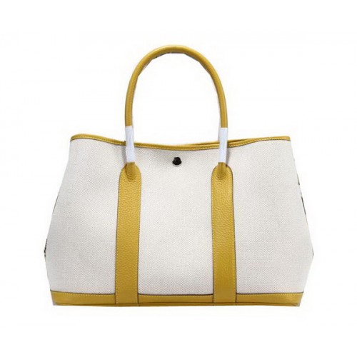 Hermes Garden Party 36cm Tote Bag Canvas Amarillo