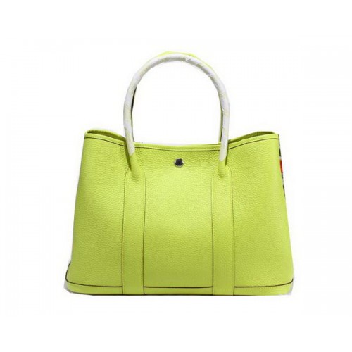 Hermes Garden Party 36cm bolso tote de cuero granulado limón