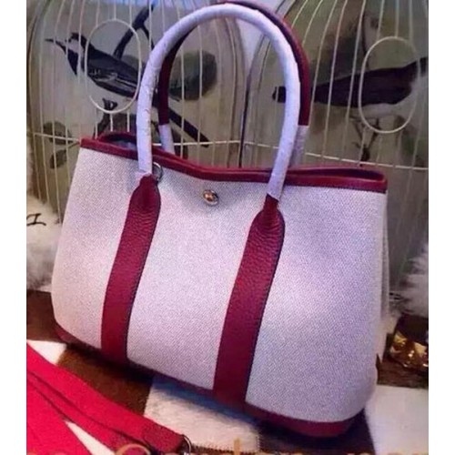 Hermes Garden Party 36cm Tote Bolsas Lona HGP1927 Borgoña