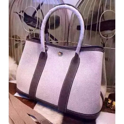 Hermes Garden Party 36cm Tote Bolsas Lona HGP1927 Gris