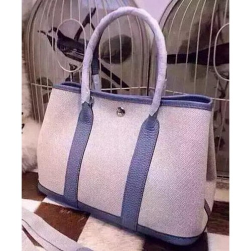 Hermes Garden Party 36cm Bolsos tote Canvas HGP1927 Azul claro