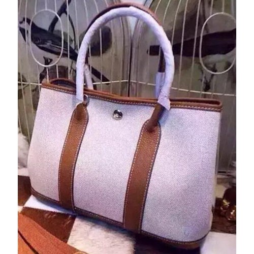 Hermes Garden Party 36cm Tote Bolsas Lona HGP1927 Trigo