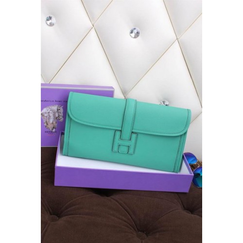 Hermes Jige Clutch Bag Piel De Becerro H258 Verde