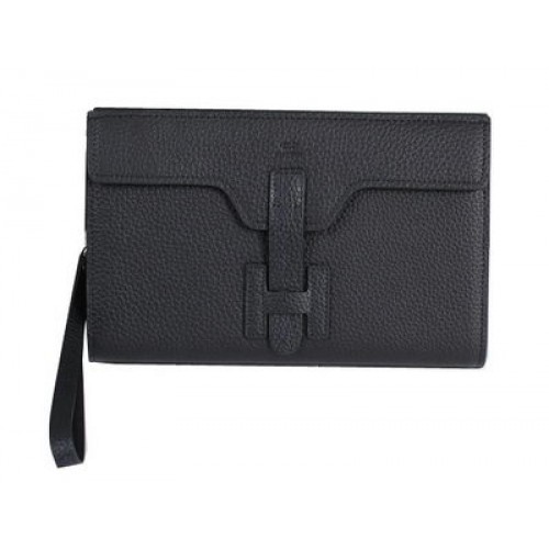 Hermes Jige Clutch Bag Piel De Becerro HQ8059 Negro