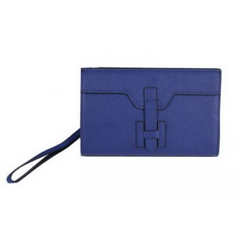 Hermes Jige Clutch Bag Piel de becerro HQ8059 Azul