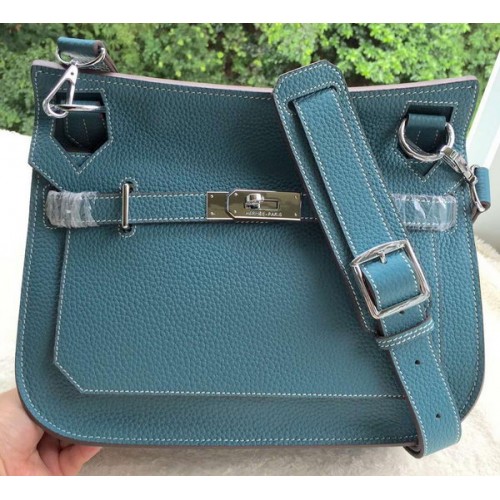 Hermes Jypsiere 31CM Bolso de hombro Piel de becerro H0880 Azul