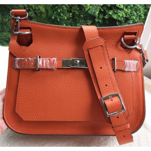 Hermes Jypsiere 31CM Bolso de Hombro Piel de Becerro H0880 Naranja