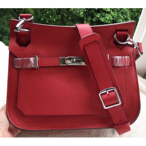 Hermes Jypsiere 31CM Bolso de hombro Piel de becerro H0880 Rojo