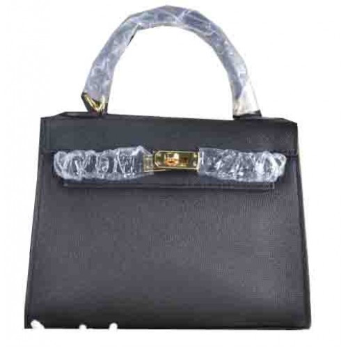 Hermes Kelly 22cm Bolso tote Piel de becerro Negro
