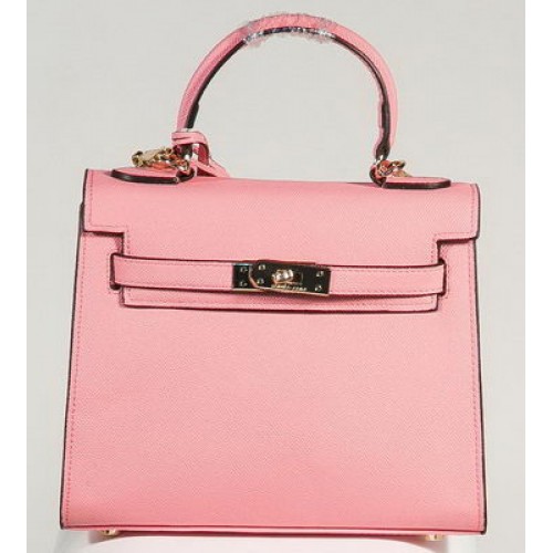 Hermes Kelly 25cm Tote Bag Togo Cuero K2138 Rosa