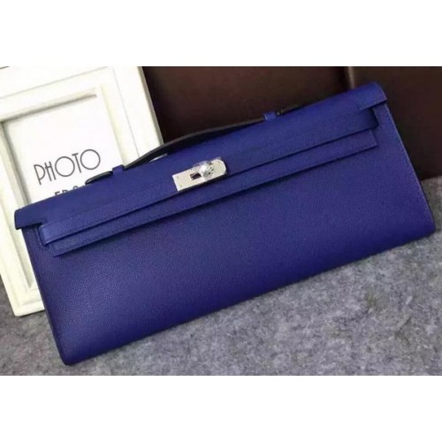 Hermes Kelly 31cm Clutch Epsom Leather KL31 Azul