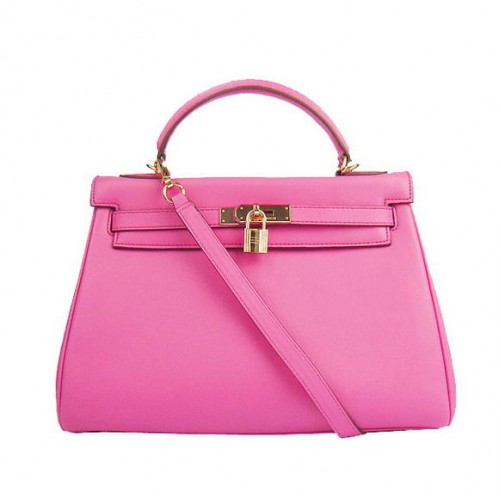 Hermes Kelly 32cm Bolsos Togo Cuero 6108 Fucsia Dorado