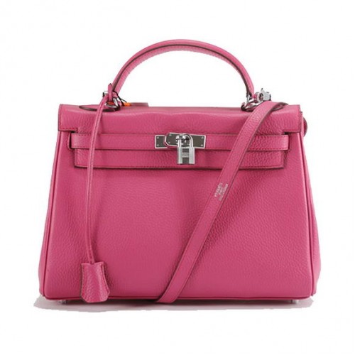 Hermes Kelly 32cm Togo Bolsos de cuero 6018 Roseo Plata
