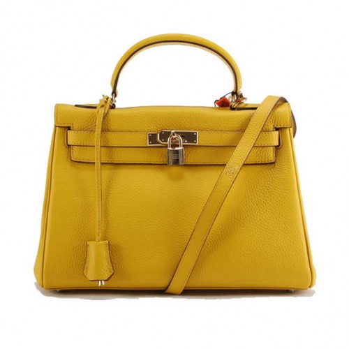 Hermes Kelly 32cm Togo Bolsos de cuero 6018 Amarillo Dorado