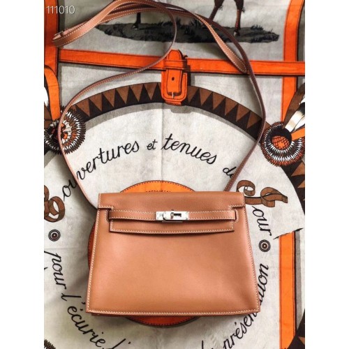 Hermes Kelly Danse Cuero Original 22CM KL22 Marrón