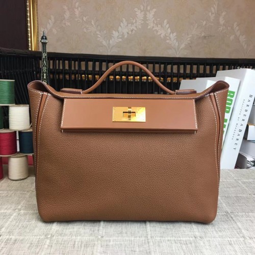 Hermes Kelly Original togo Bolso de cuero H2424 Marrón