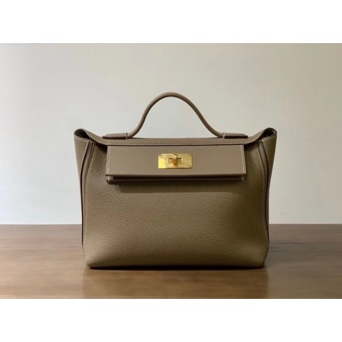 Hermes Kelly Original togo Bolso de cuero H2424 gris