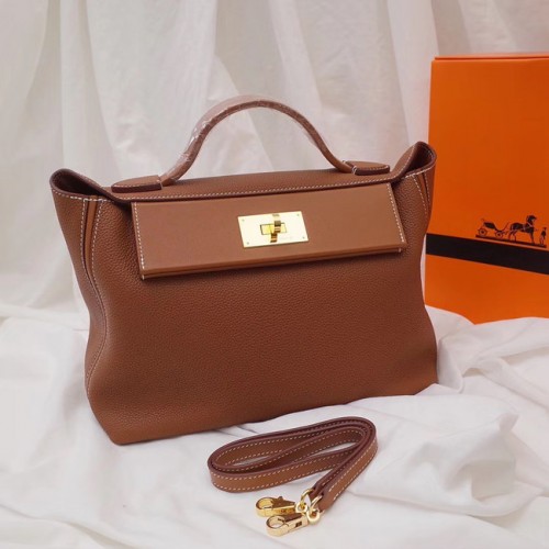Hermes Kelly togo bolso de mano de cuero H2424 marrón