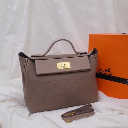 Hermes Kelly togo bolso de cuero H2424 gris