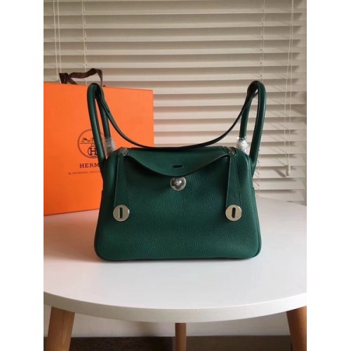 Hermes Lindy Original Togo Bolso de cuero 5086 Verde