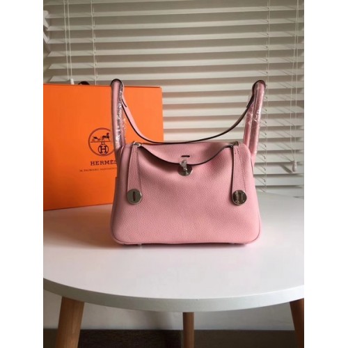 Hermes Lindy Original Togo Bolso de cuero 5086 Rosa