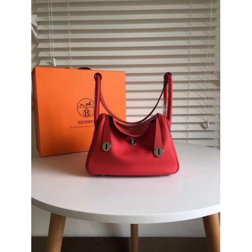 Hermes Lindy Original Togo Bolso de cuero 5086 Rojo