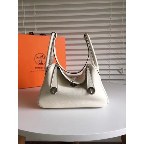 Hermes Lindy Original Togo Bolso de cuero 5086 Blanco