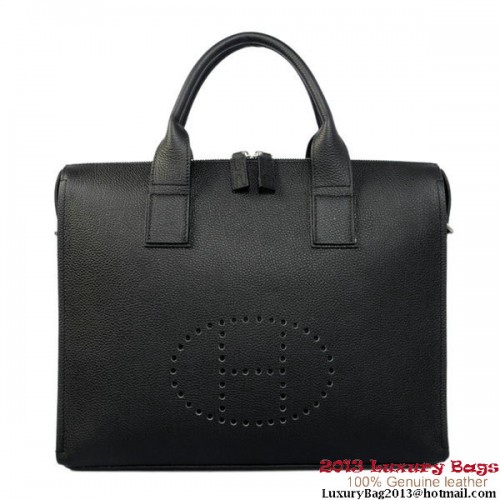 Hermes Hombre Maletín Piel De Becerro H1289A Negro