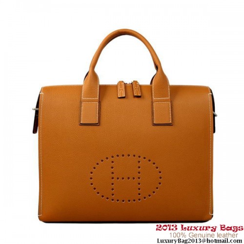 Maletín Hermes Hombre Piel De Becerro H1289A Camel